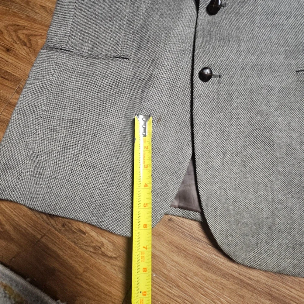 Saddlebred Wool Blend Two Button Sport Coat Blazer Elbow Patches 46R Ivy League